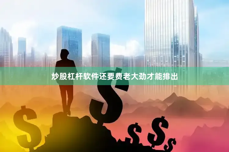 炒股杠杆软件还要费老大劲才能排出
