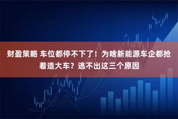 财盈策略 车位都停不下了！为啥新能源车企都抢着造大车？逃不出这三个原因